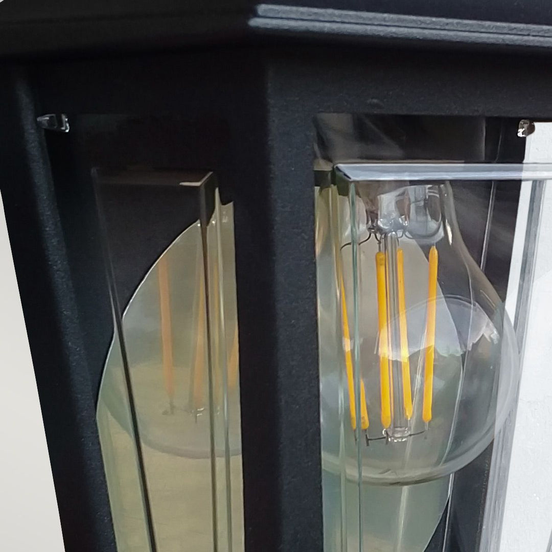 Norlys Deco Lane 1lt Half Wall Lantern DECO-LANE7-BLACK Black