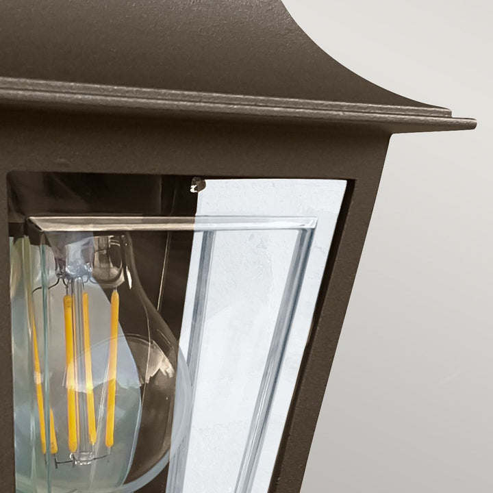 Norlys Deco Lane 1lt Half Wall Lantern DECO-LANE7-BRONZE Bronze