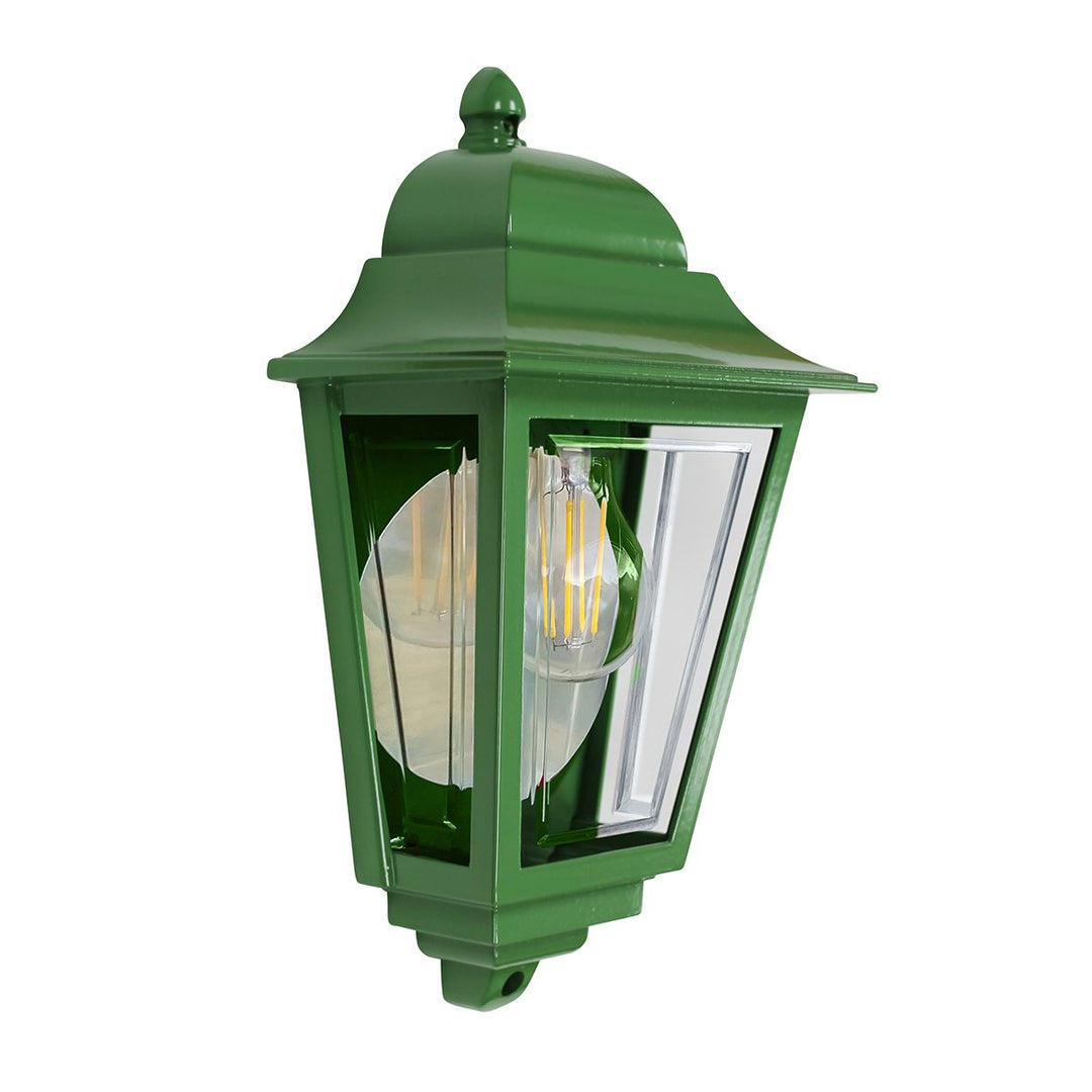 Norlys Deco Lane 1lt Half Wall Lantern DECO-LANE7-GREEN Green