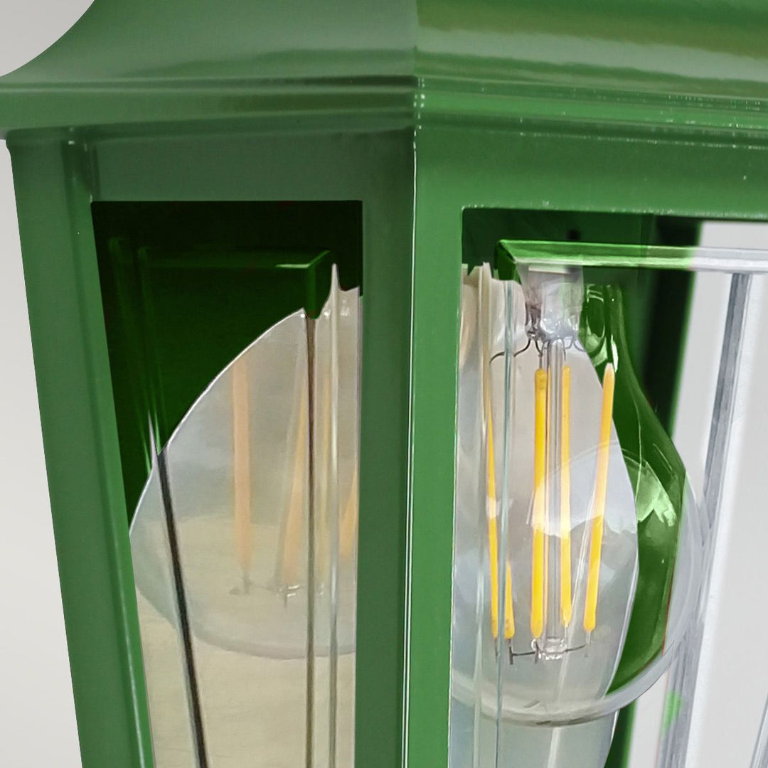 Norlys Deco Lane 1lt Half Wall Lantern DECO-LANE7-GREEN Green