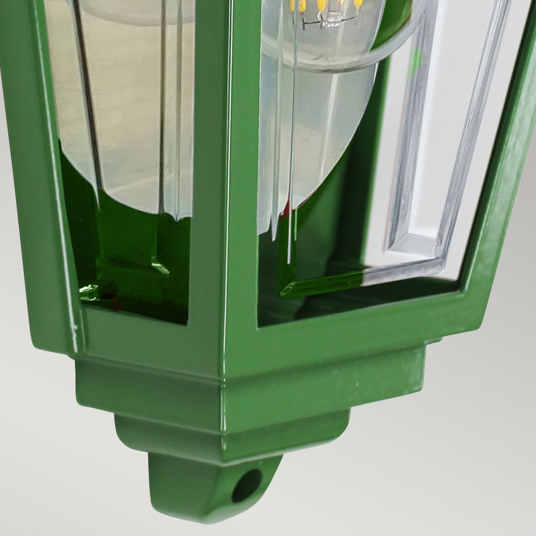 Norlys Deco Lane 1lt Half Wall Lantern DECO-LANE7-GREEN Green