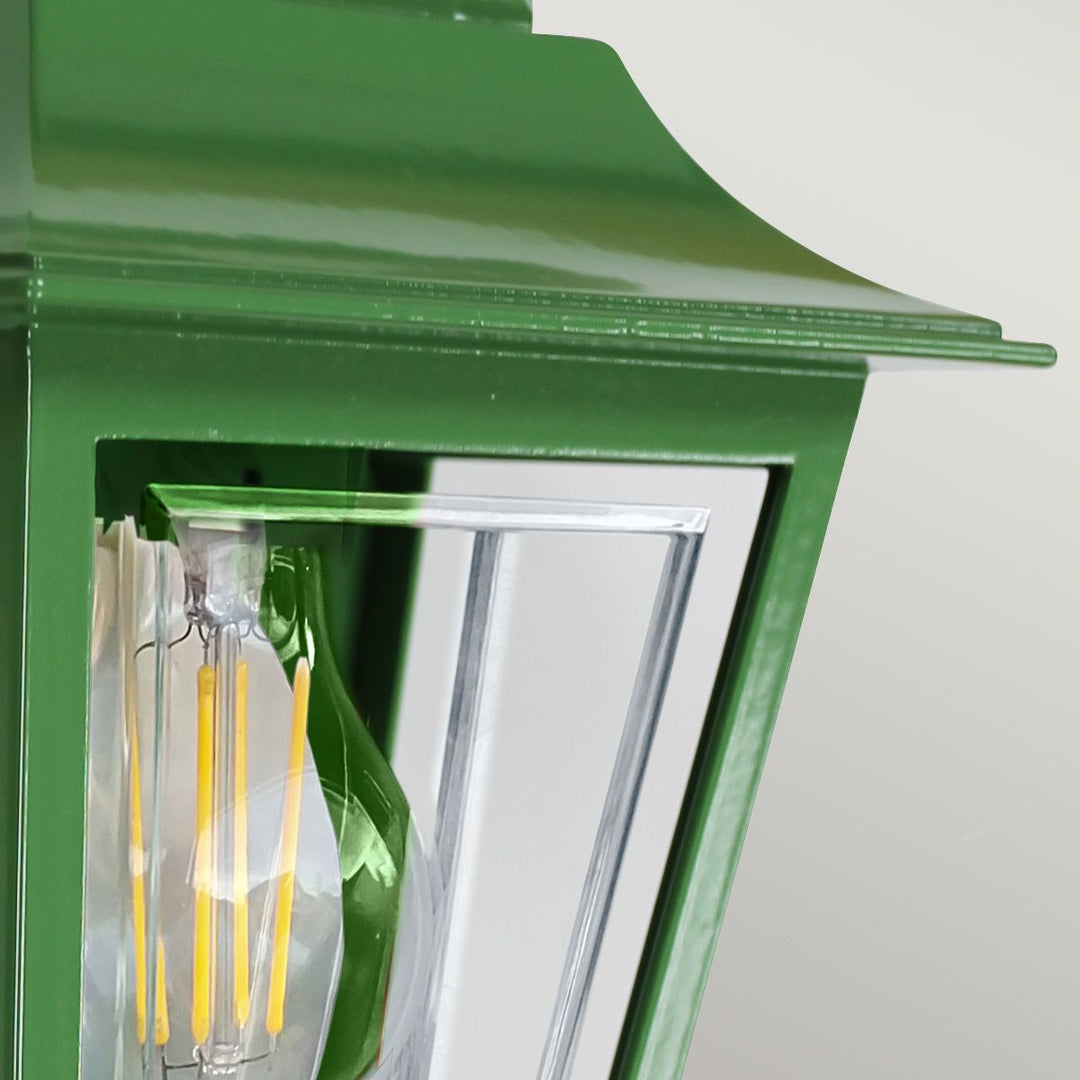 Norlys Deco Lane 1lt Half Wall Lantern DECO-LANE7-GREEN Green