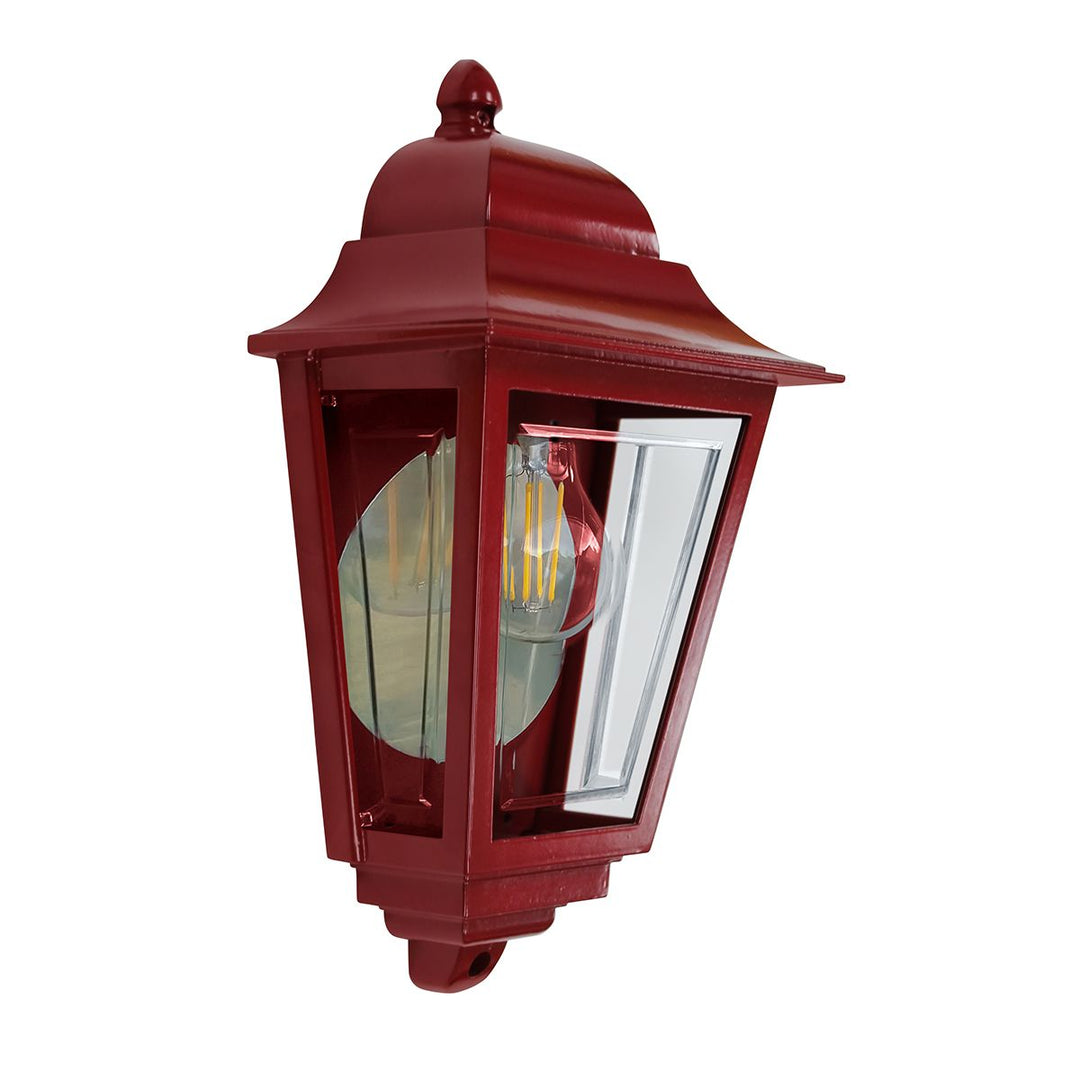 Norlys Deco Lane 1lt Half Wall Lantern DECO-LANE7-RED Red