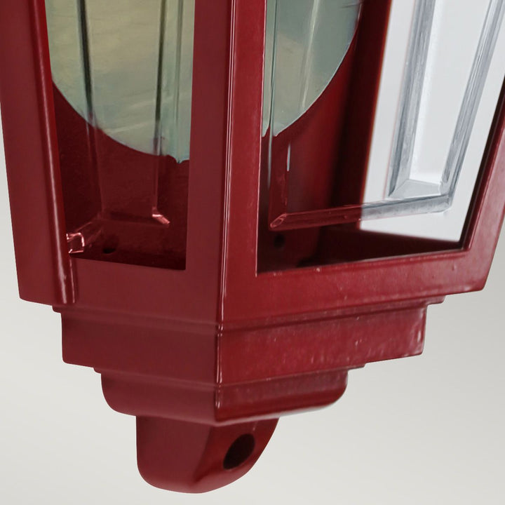 Norlys Deco Lane 1lt Half Wall Lantern DECO-LANE7-RED Red
