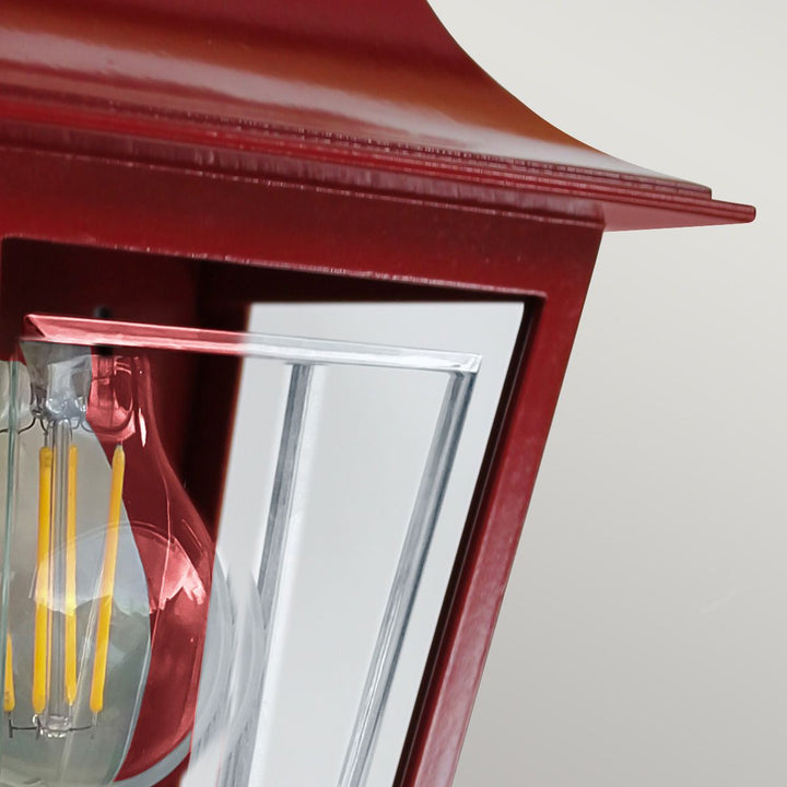 Norlys Deco Lane 1lt Half Wall Lantern DECO-LANE7-RED Red