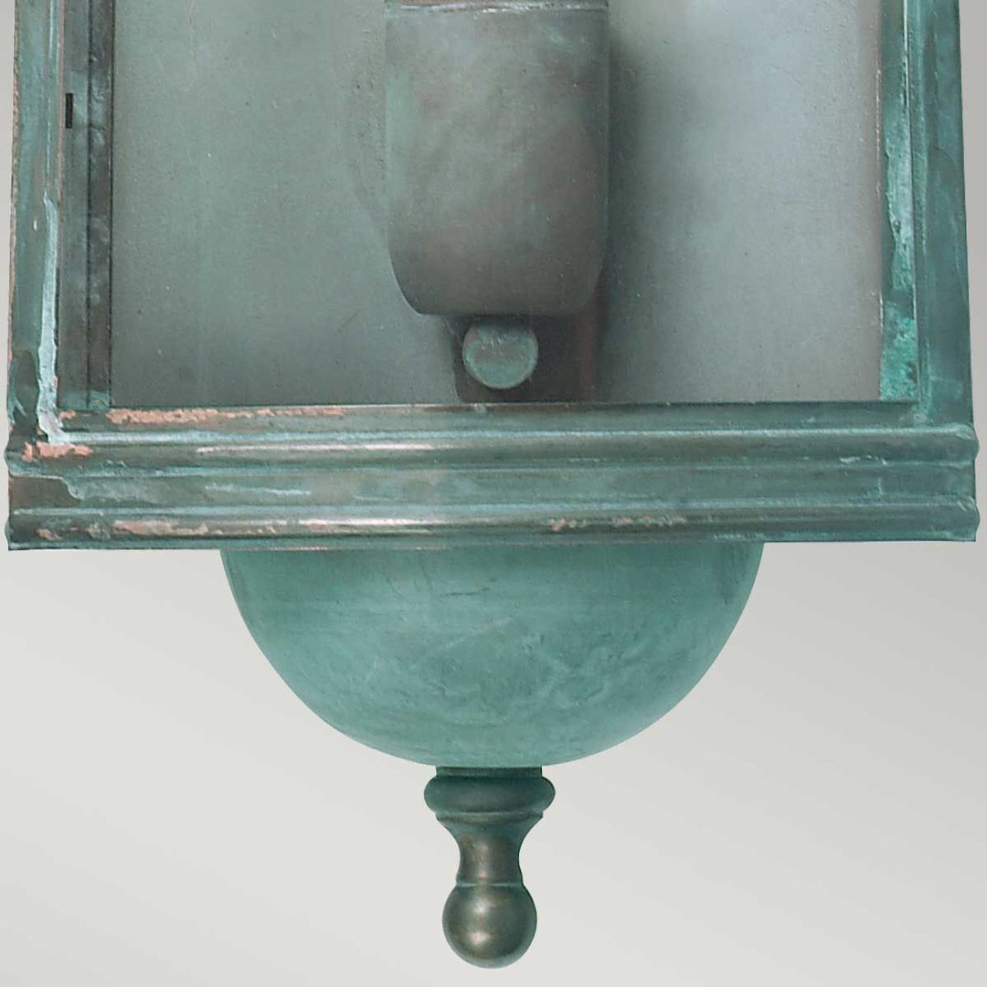 Norlys Downing Street 1 lt Wall Lantern DOWNING-STREET-V Verdigris