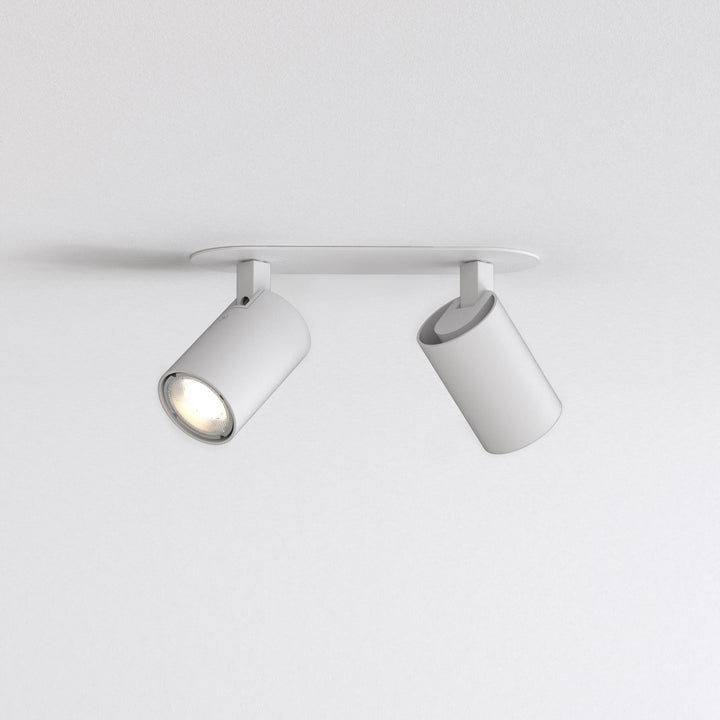 Astro Ascoli Twin Recessed Spotlight in Matt Black, Matt Nickel, Textured White, and Bronze – Adjustable Ceiling Fixture