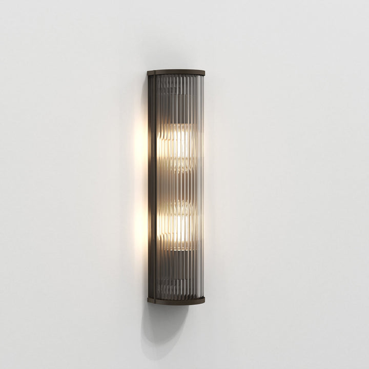 Astro Avignon Round 525 Wall Light in Antique Brass and Bronze – Sleek Cylindrical Indoor Wall Light