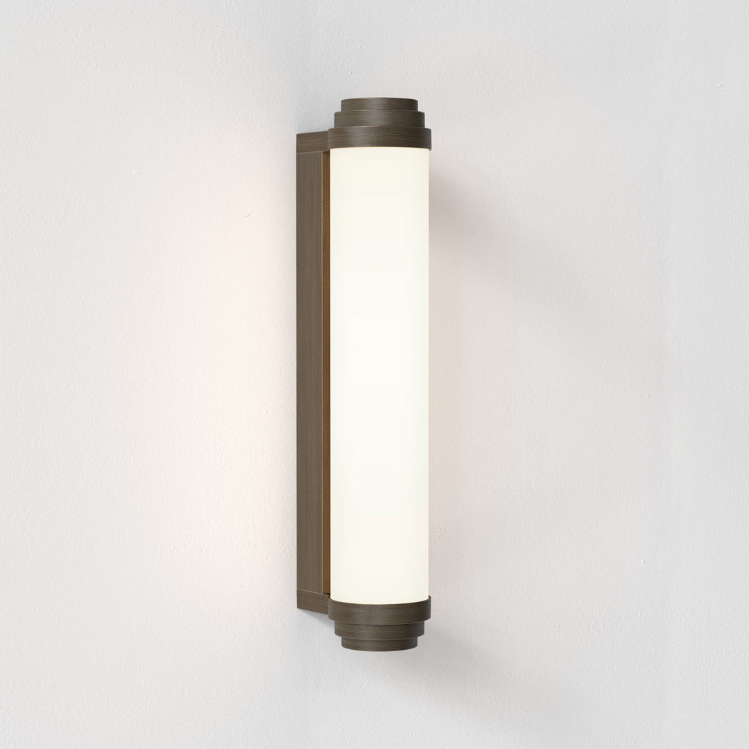 Astro Burlington 400 Phase Wall Light in Bronze and Matt Gold with clear glass rods
