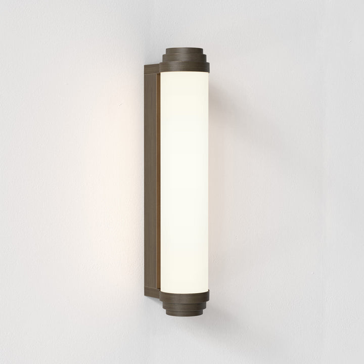 Astro Burlington 400 Phase Wall Light in Bronze and Matt Gold with clear glass rods