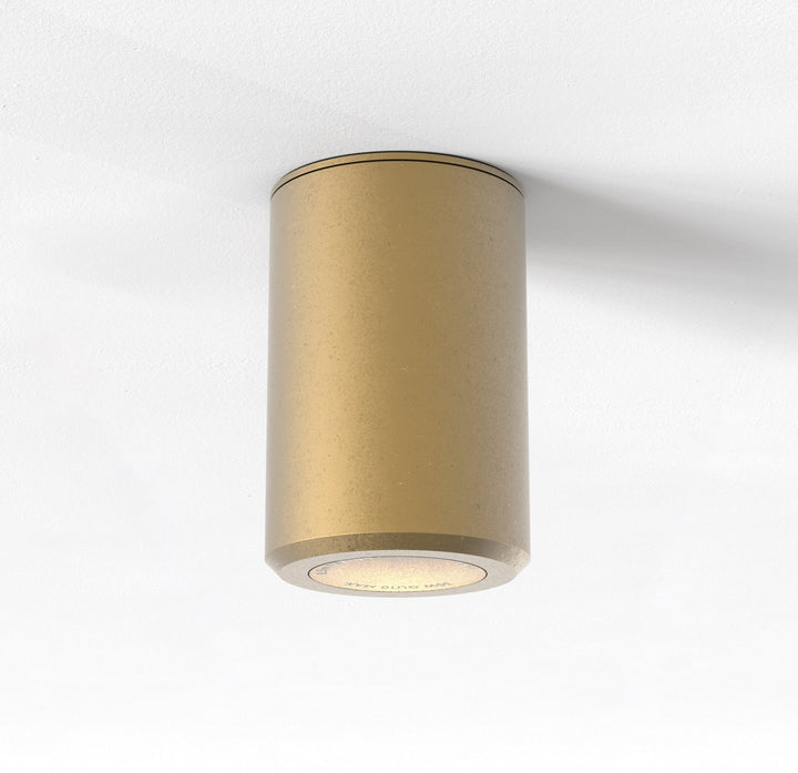 Astro Jura Surface Outdoor Spotlight in Solid Brass, compact GU10 downlight