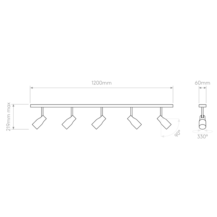 Image of Astro Apollo Five Bar, supplied by Prisma Lighting