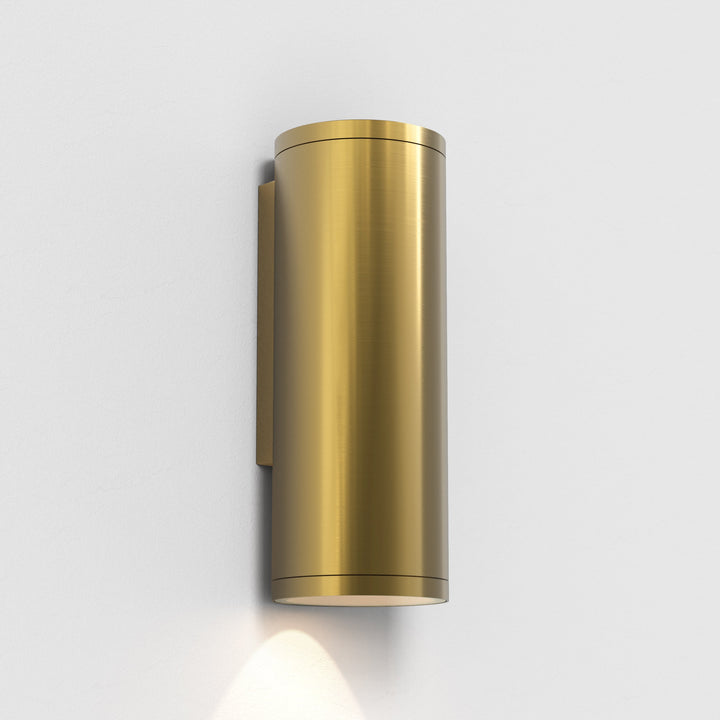 Astro Ava 200 Coastal Wall Light in Brushed Stainless Steel, Coastal Brass, and Textured Black – Sleek Outdoor Wall Light