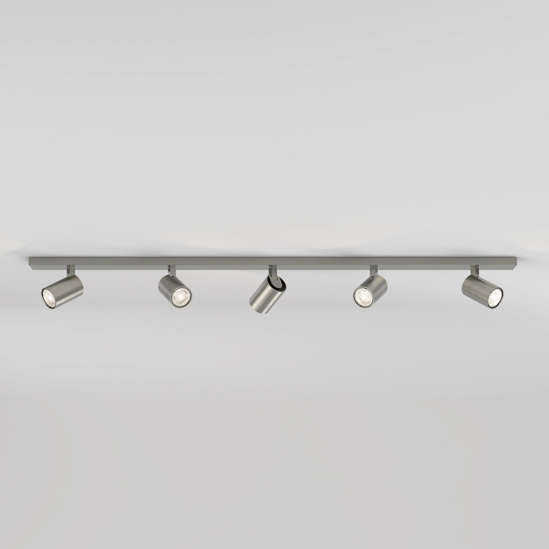 Astro Ascoli Five Bar Spotlight in Matt Black, Matt Nickel, Textured White, and Bronze – Adjustable Ceiling Fixture