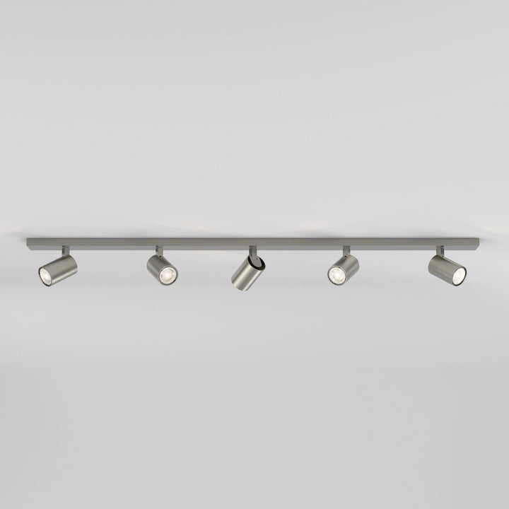 Astro Ascoli Five Bar Spotlight in Matt Black, Matt Nickel, Textured White, and Bronze – Adjustable Ceiling Fixture