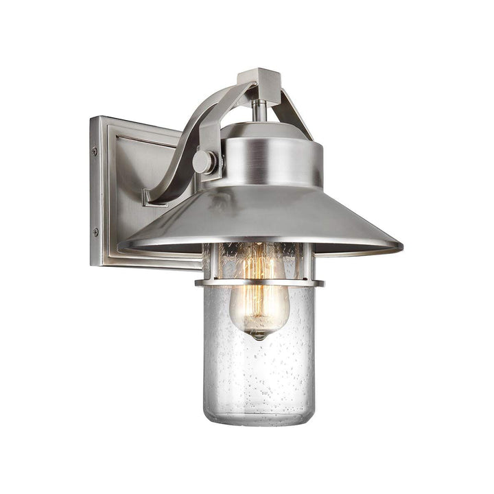 Norlys Boynton 1 Light Medium Wall Lantern FE-BOYNTON2-M Painted Brushed Steel