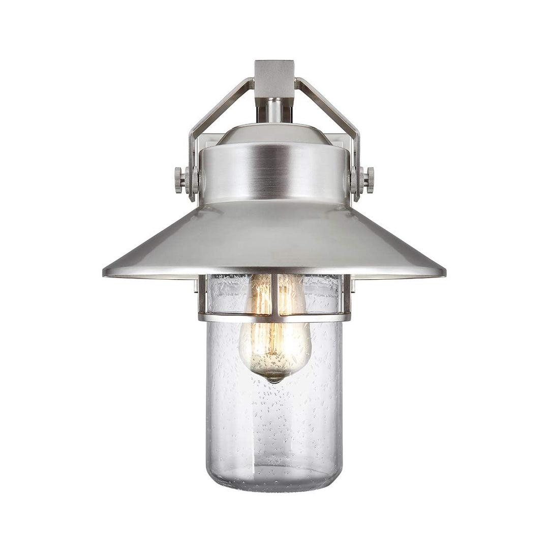 Norlys Boynton 1 Light Medium Wall Lantern FE-BOYNTON2-M Painted Brushed Steel