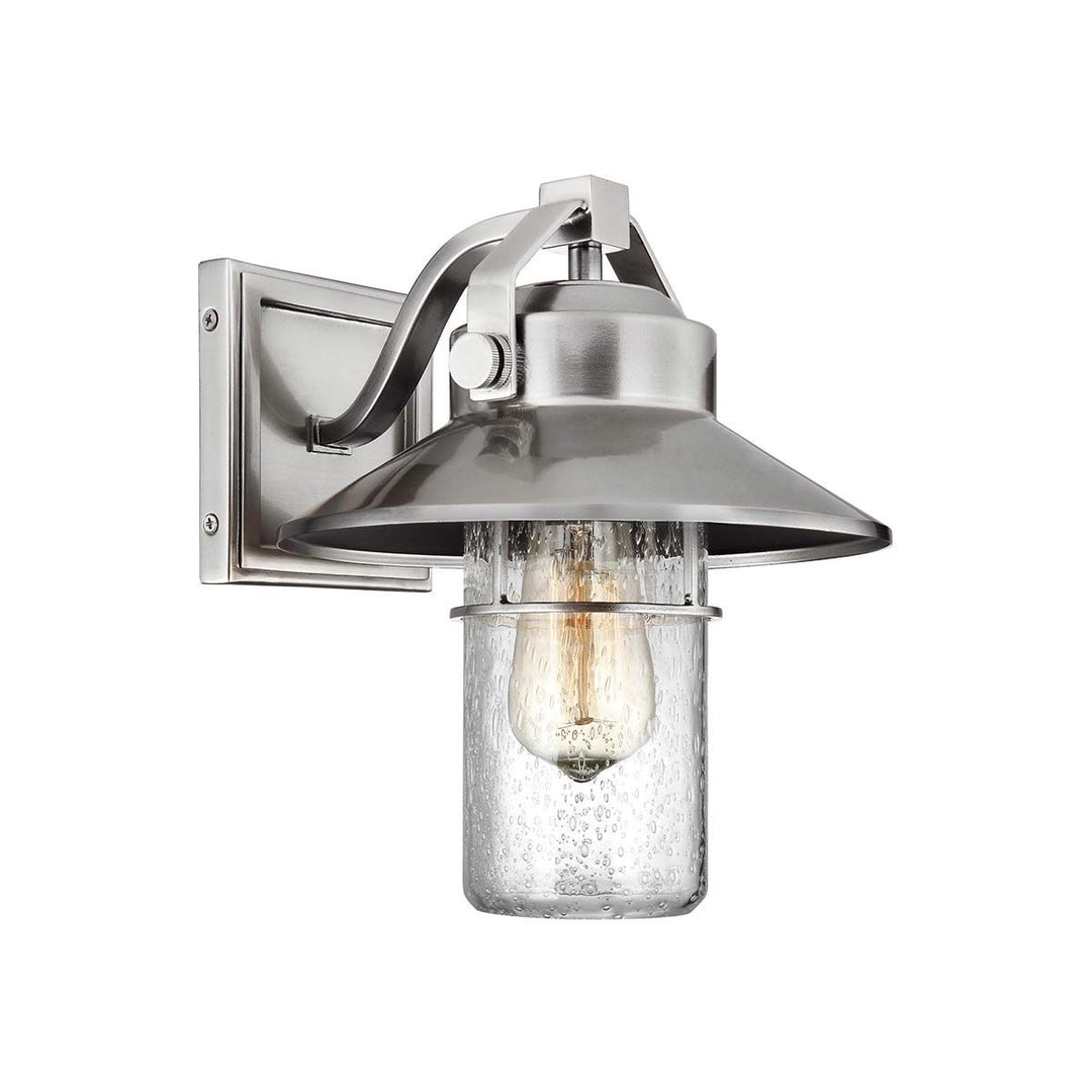 Norlys Boynton 1 Light Small Wall Lantern FE-BOYNTON2-S Painted Brushed Steel