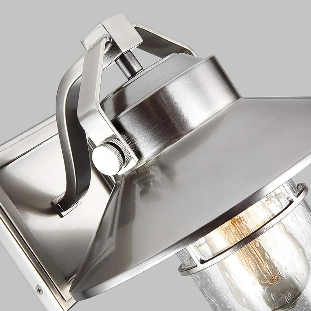 Norlys Boynton 1 Light Small Wall Lantern FE-BOYNTON2-S Painted Brushed Steel