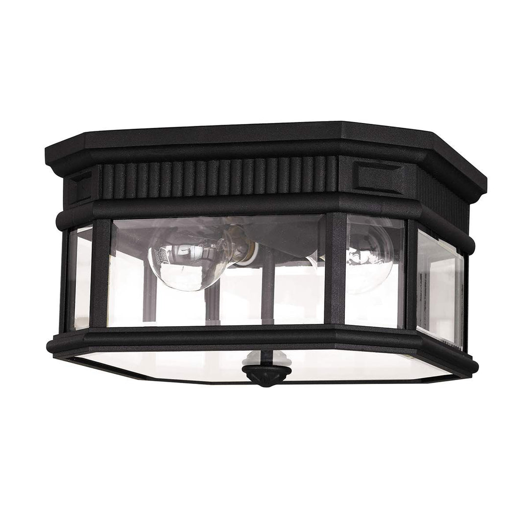 Norlys Cotswold Lane 2 Light Flush Ceiling Mount FE-COTSLN-F-BK Black