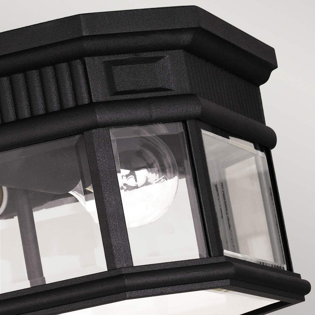 Norlys Cotswold Lane 2 Light Flush Ceiling Mount FE-COTSLN-F-BK Black