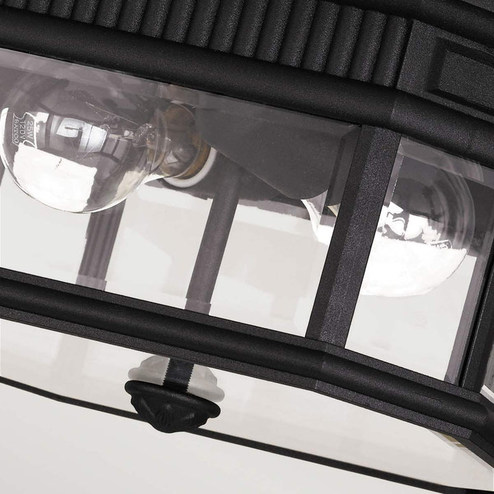 Norlys Cotswold Lane 2 Light Flush Ceiling Mount FE-COTSLN-F-BK Black
