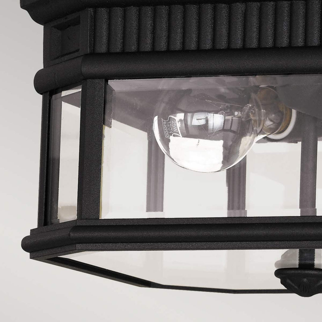 Norlys Cotswold Lane 2 Light Flush Ceiling Mount FE-COTSLN-F-BK Black