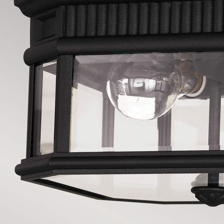Norlys Cotswold Lane 2 Light Flush Ceiling Mount FE-COTSLN-F-BK Black
