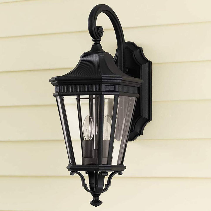 Norlys Cotswold Lane 2 Light Medium Wall Lantern FE-COTSLN2-M-BK Black