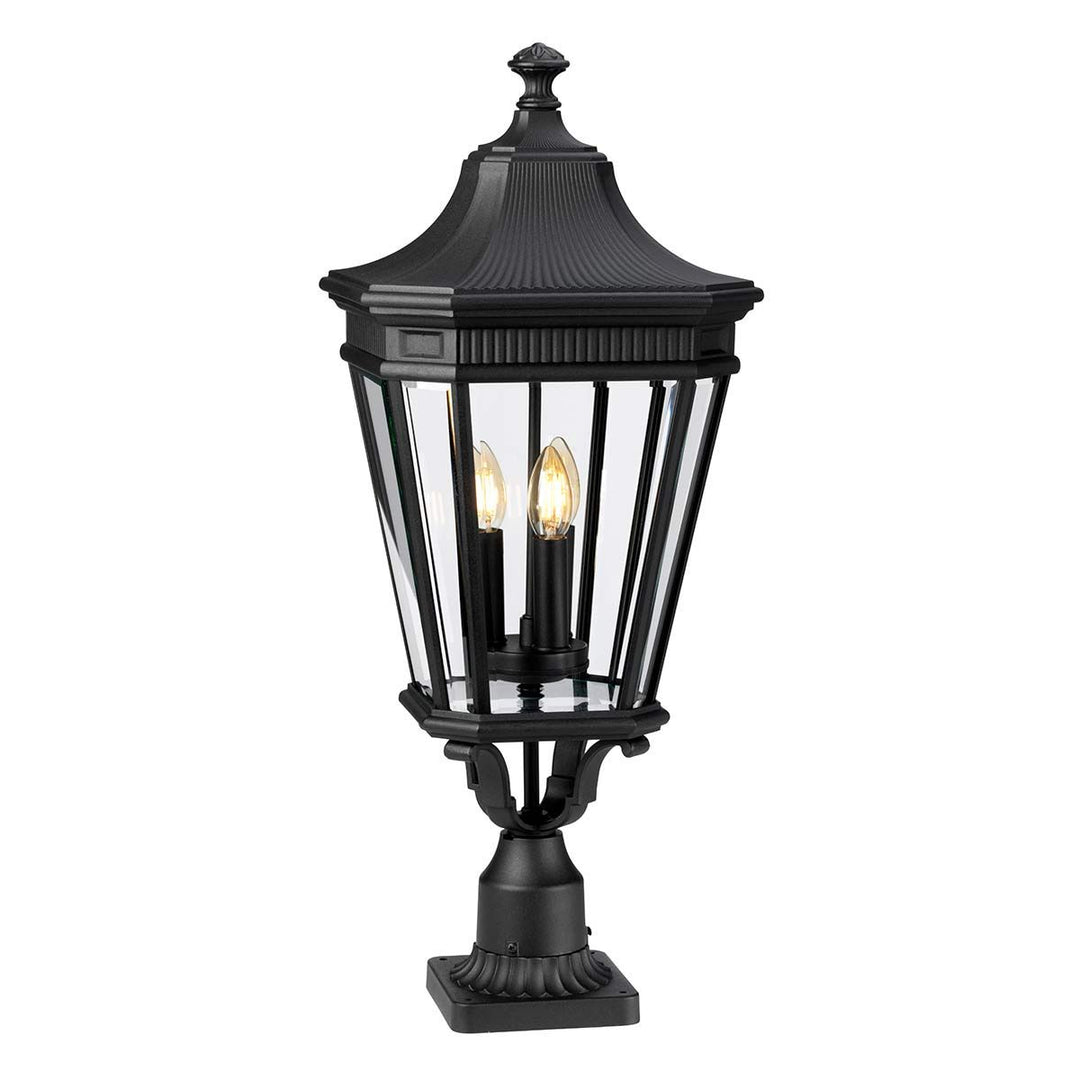 Norlys Cotswold Lane 3 Light Large Pedestal FE-COTSLN3-L-BK Black