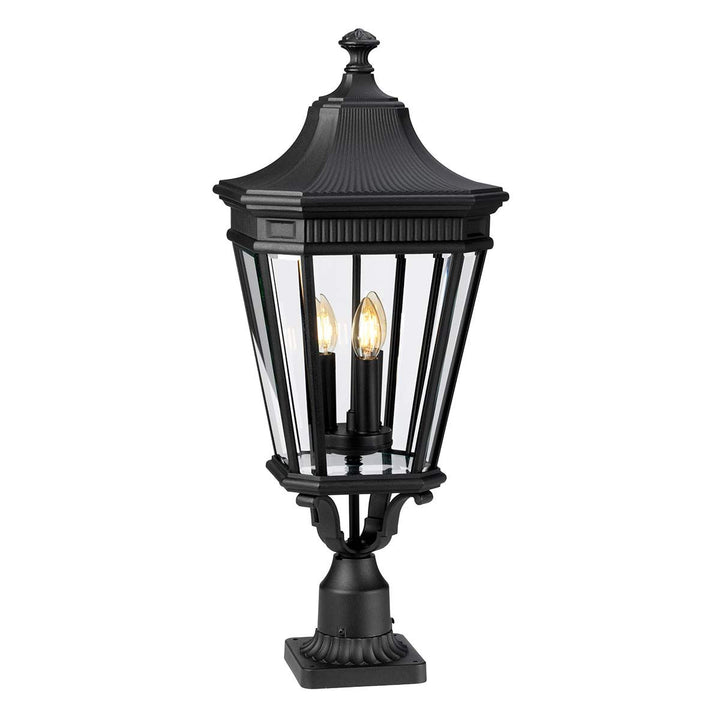 Norlys Cotswold Lane 3 Light Large Pedestal FE-COTSLN3-L-BK Black