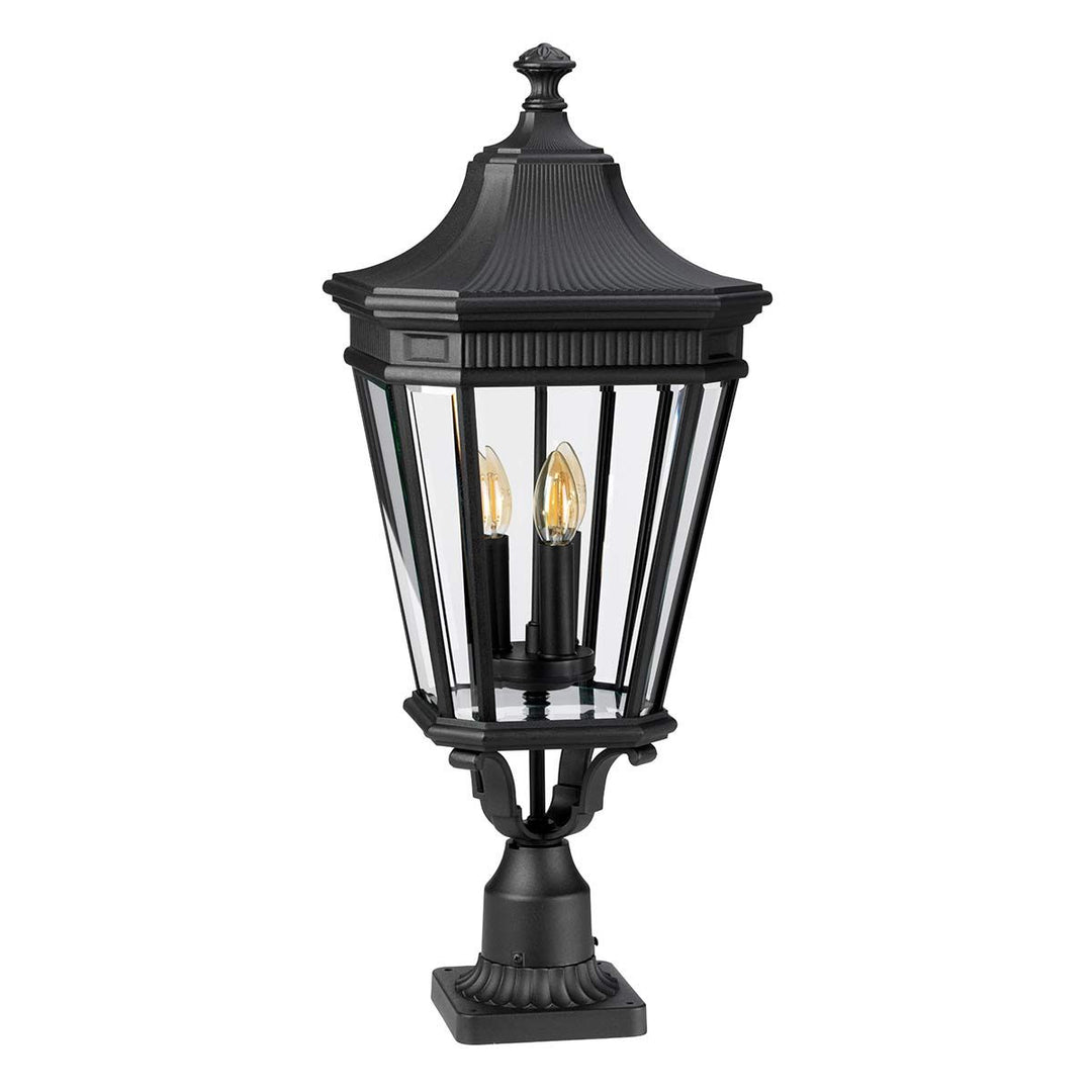 Norlys Cotswold Lane 3 Light Large Pedestal FE-COTSLN3-L-BK Black