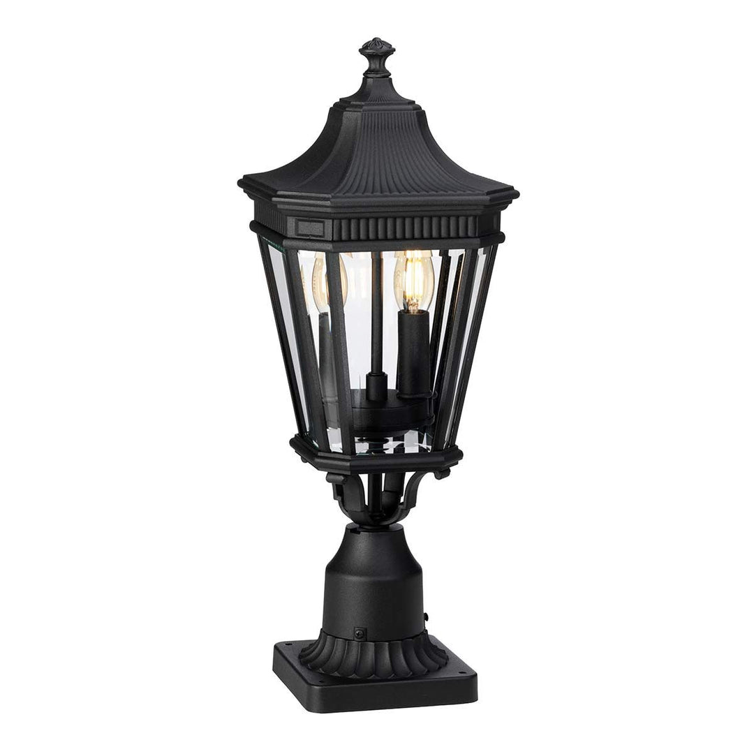 Norlys Cotswold Lane 2 Light Medium Pedestal FE-COTSLN3-M-BK Black