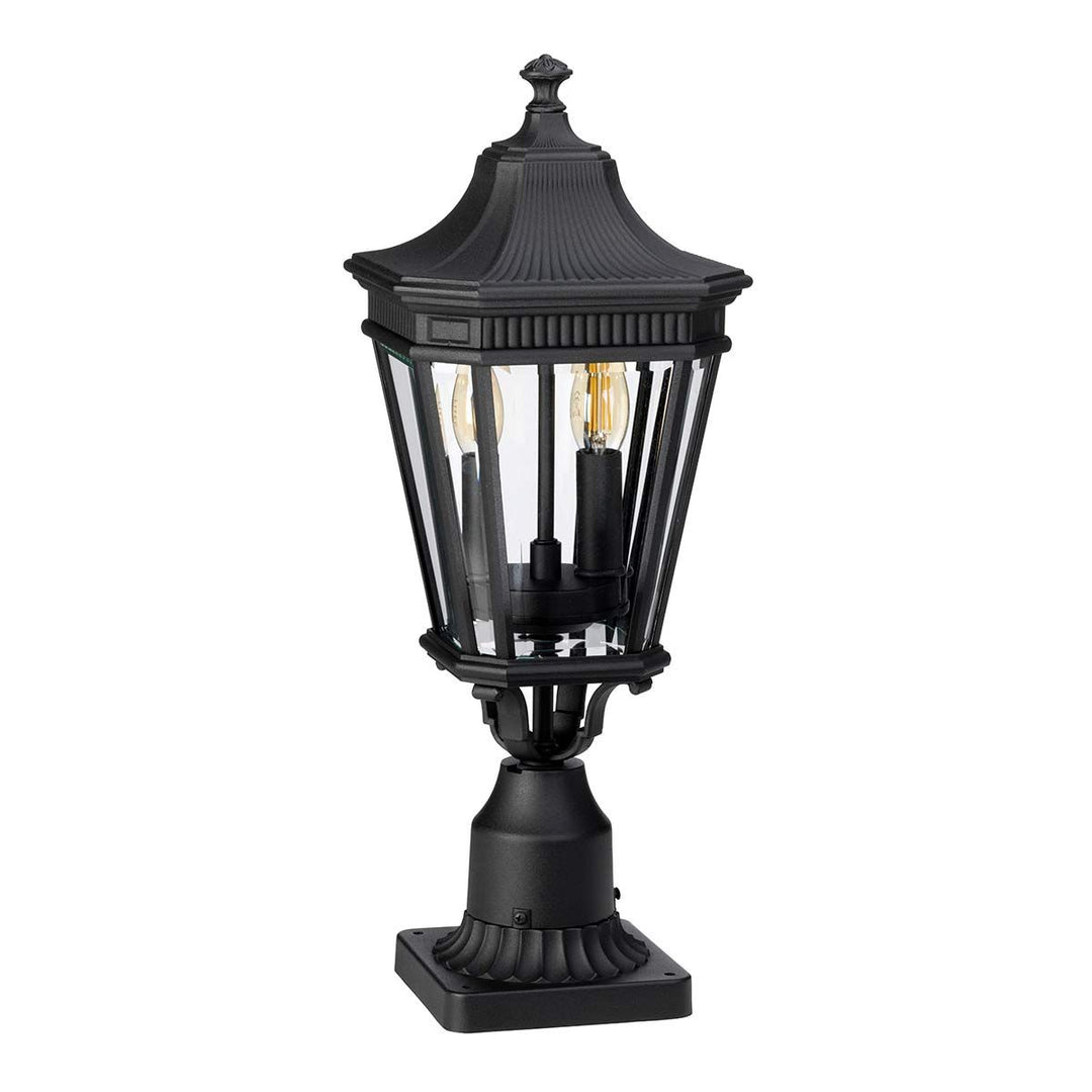 Norlys Cotswold Lane 2 Light Medium Pedestal FE-COTSLN3-M-BK Black
