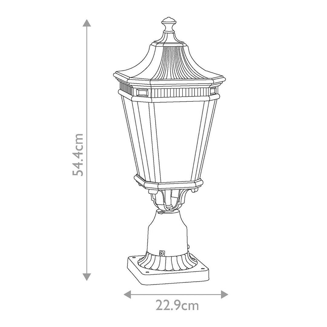 Norlys Cotswold Lane 2 Light Medium Pedestal FE-COTSLN3-M-BK Black
