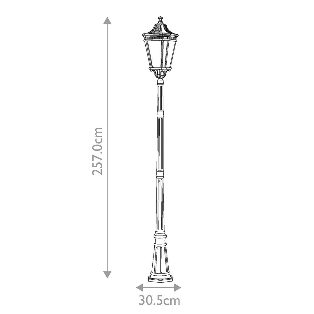 Norlys Cotswold Lane 3 Light Large Post FE-COTSLN5-L-BK Black