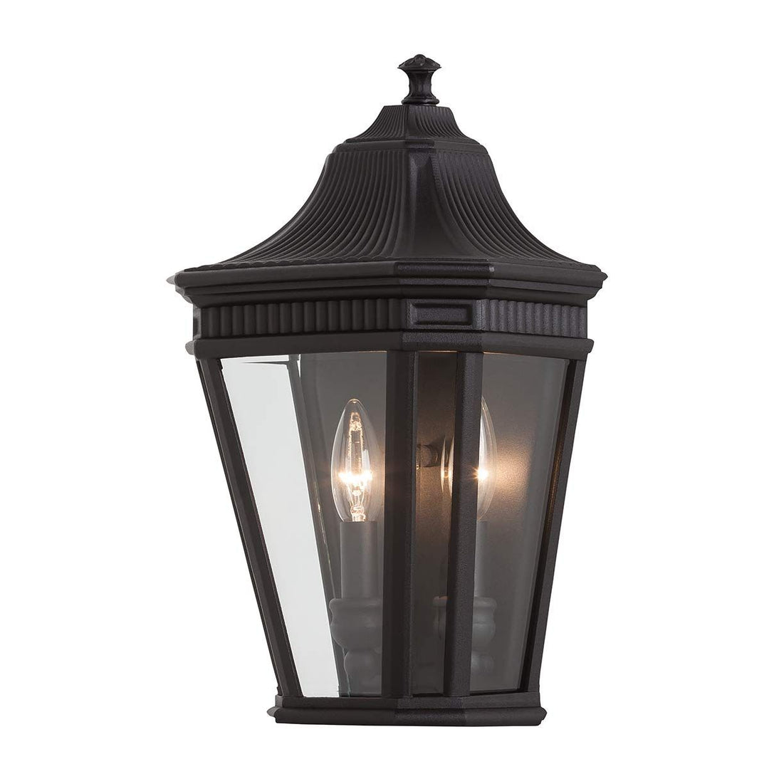 Norlys Cotswold Lane 2 Light Half Wall Lantern FE-COTSLN7-BK Black