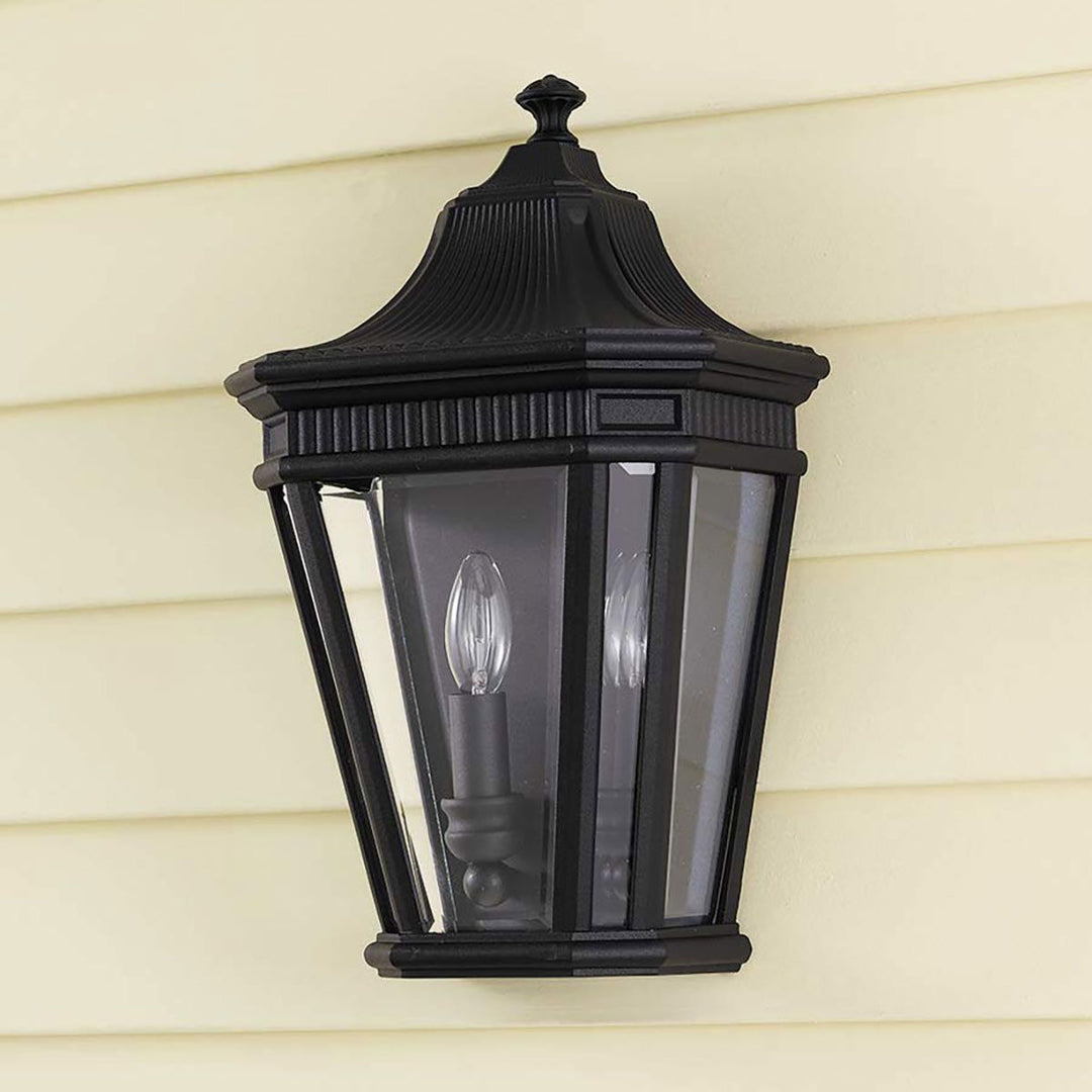 Norlys Cotswold Lane 2 Light Half Wall Lantern FE-COTSLN7-BK Black