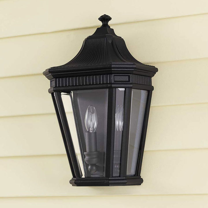 Norlys Cotswold Lane 2 Light Half Wall Lantern FE-COTSLN7-BK Black