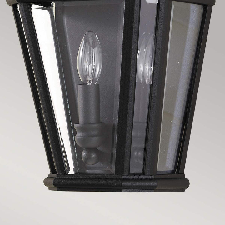 Norlys Cotswold Lane 2 Light Half Wall Lantern FE-COTSLN7-BK Black