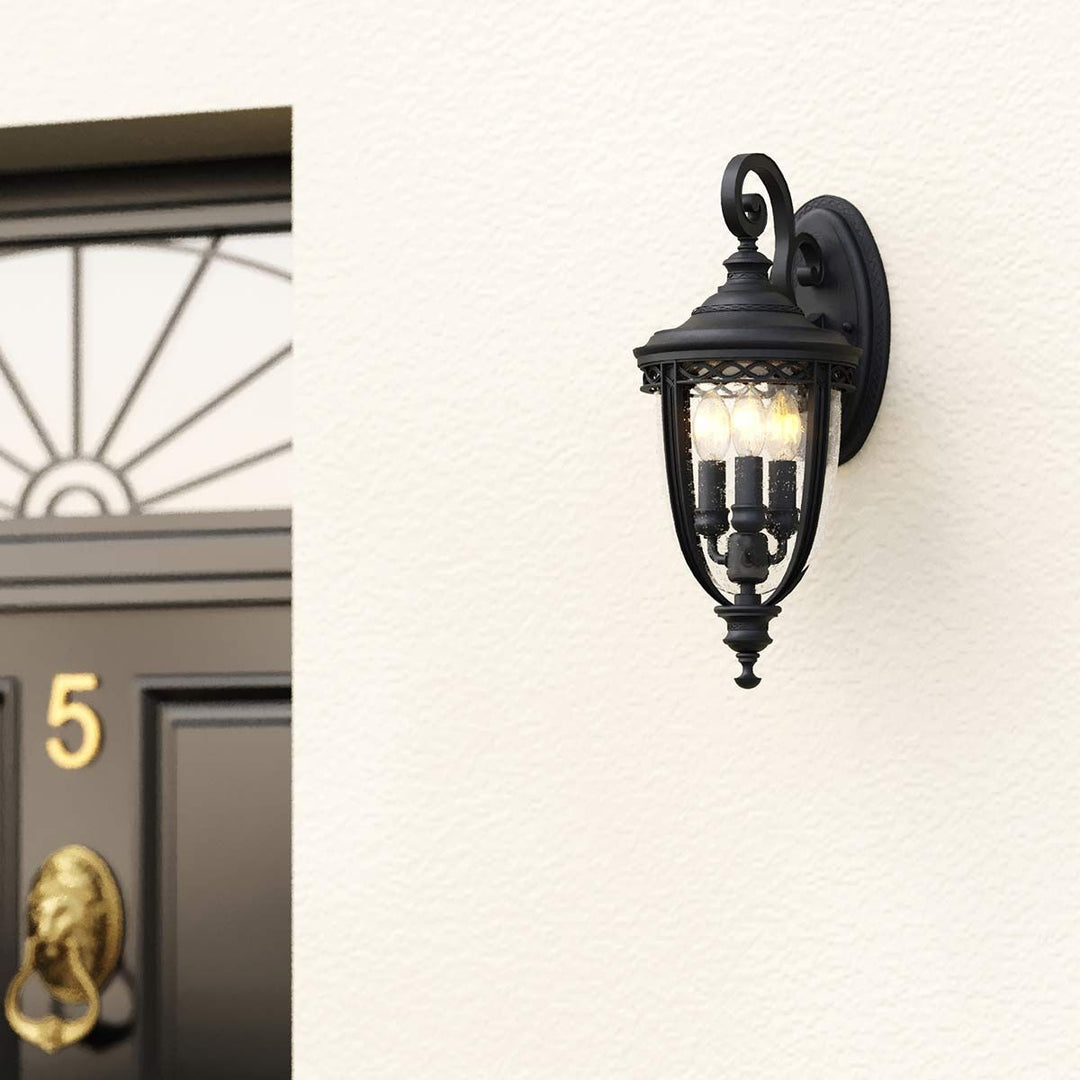 Norlys English Bridle 3 Light Medium Wall Lantern FE-EB2-M-BLK Black