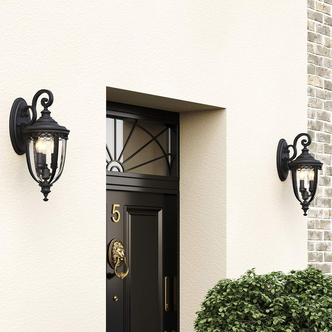 Norlys English Bridle 3 Light Medium Wall Lantern FE-EB2-M-BLK Black