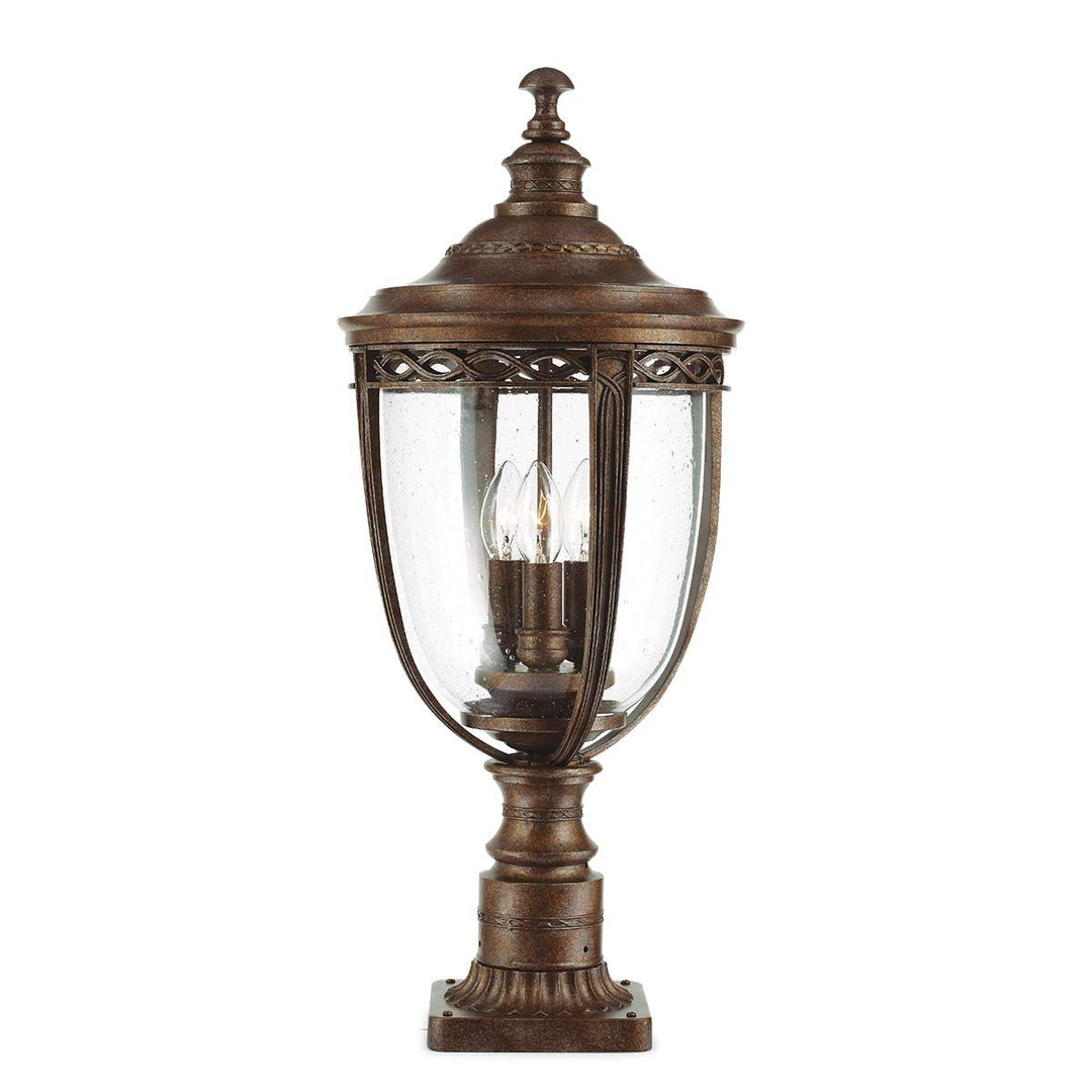 Norlys English Bridle 3 Light Large Pedestal FE-EB3-L-BRB British Bronze