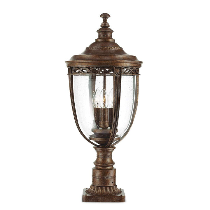 Norlys English Bridle 3 Light Large Pedestal FE-EB3-L-BRB British Bronze