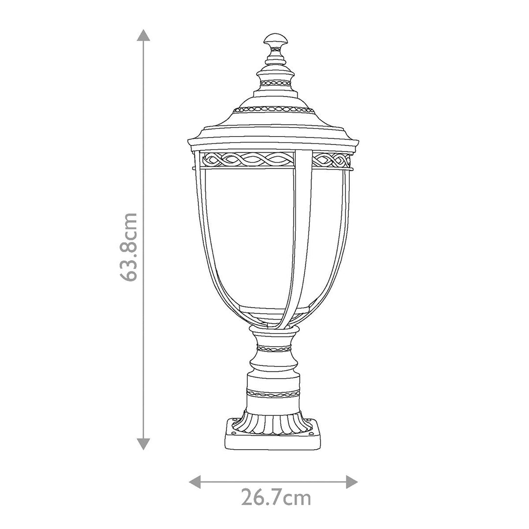 Norlys English Bridle 3 Light Large Pedestal FE-EB3-L-BRB British Bronze