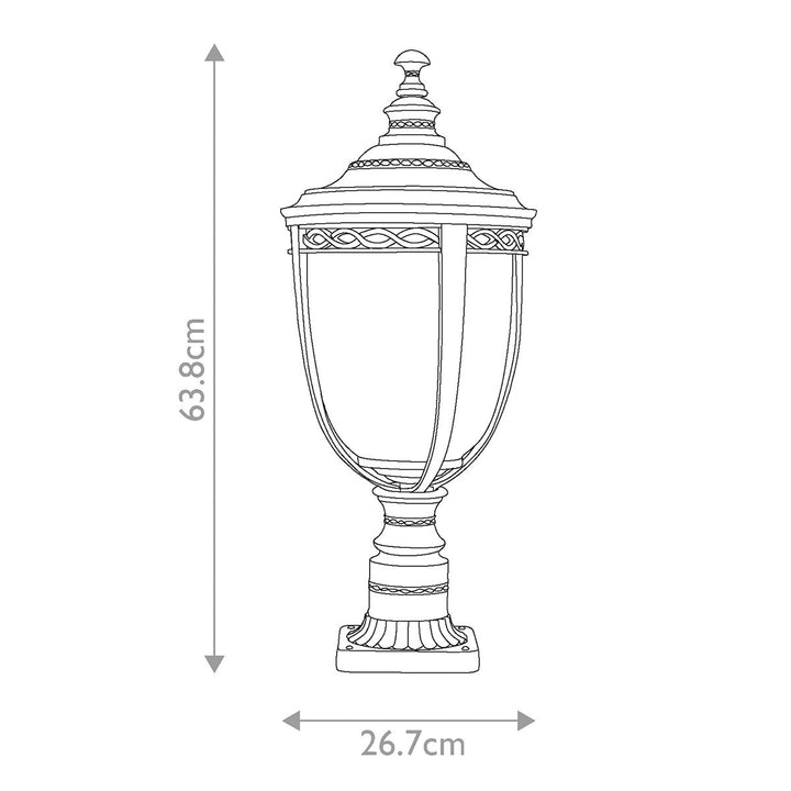 Norlys English Bridle 3 Light Large Pedestal FE-EB3-L-BRB British Bronze