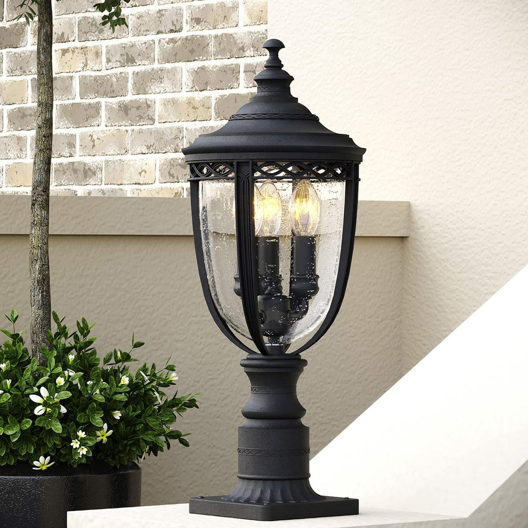 Norlys English Bridle 3 Light Medium Pedestal FE-EB3-M-BLK Black
