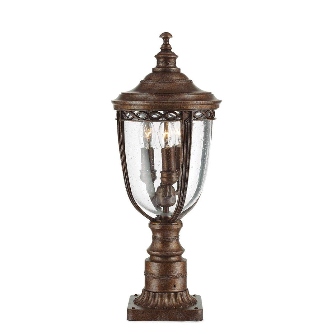 Norlys English Bridle 3 Light Medium Pedestal FE-EB3-M-BRB British Bronze