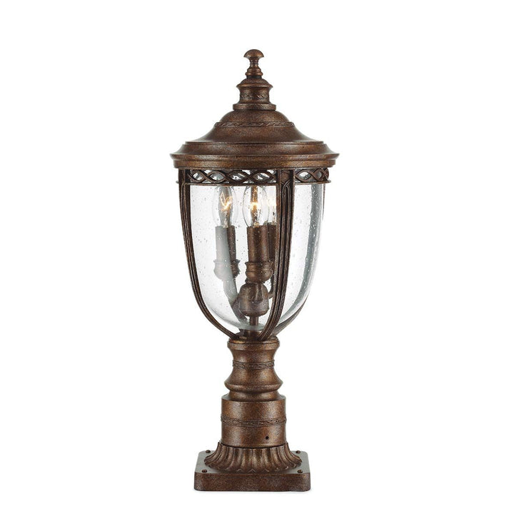 Norlys English Bridle 3 Light Medium Pedestal FE-EB3-M-BRB British Bronze