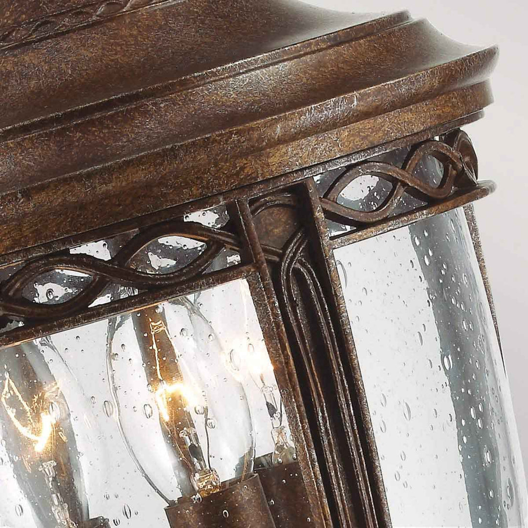 Norlys English Bridle 3 Light Medium Pedestal FE-EB3-M-BRB British Bronze